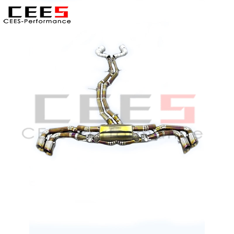 CEES Catback Exhaust Downpipe Full Exhaust for Lamborghini URUS 4.0 2018-2023 Titanium Performance Escape Exhaust Pipe