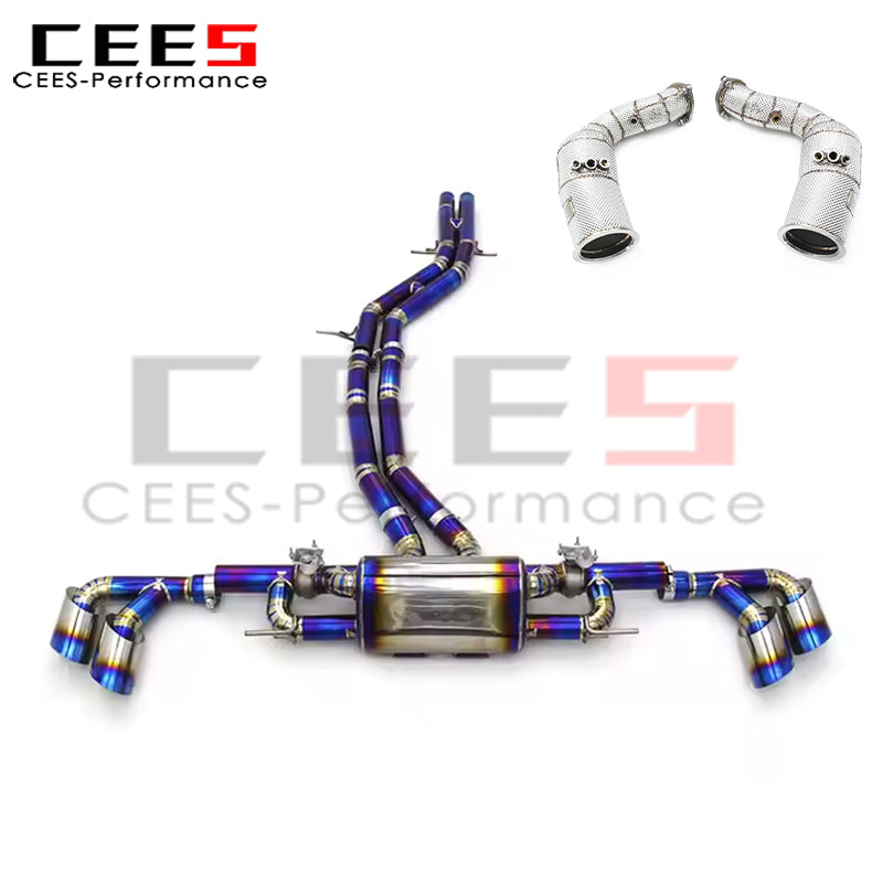 CEES Catback Exhaust Downpipe Full Exhaust for Lamborghini URUS 4.0 2018-2023 Titanium Performance Escape Exhaust Pipe