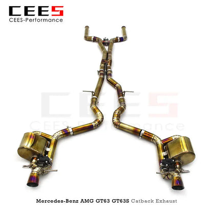 CEES Exhaust Pipe For Mercedes-Benz AMG GT63/GT63S 4.0T 2019-2023 Catback Exhaust Escape 304Stainless Steel Car Exhaust System