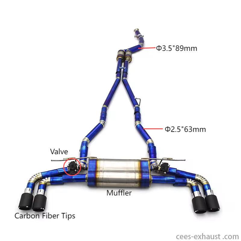 BMW 540/540i G30/G38 3.0T B58 Valved Sport Exhaust system