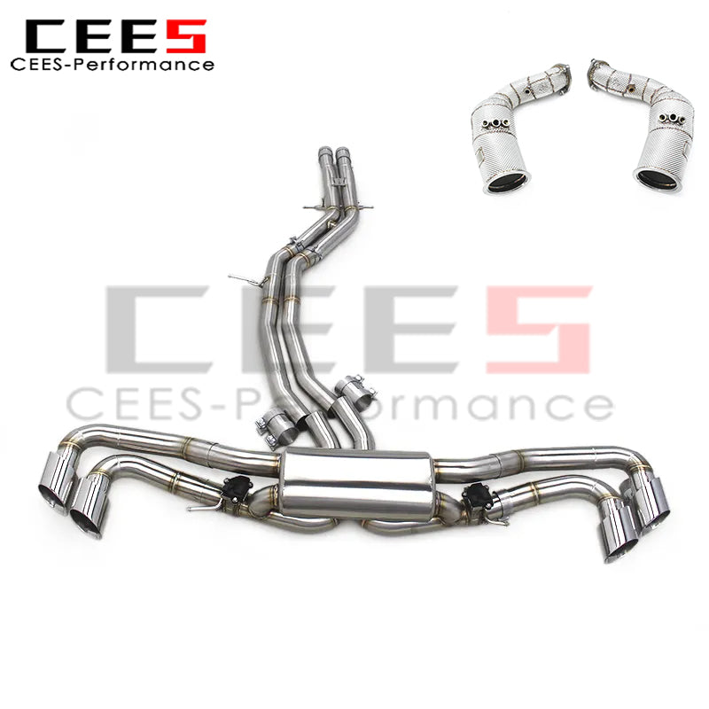 CEES Catback Exhaust Downpipe Full Exhaust for Lamborghini URUS 4.0 2018-2023 Titanium Performance Escape Exhaust Pipe