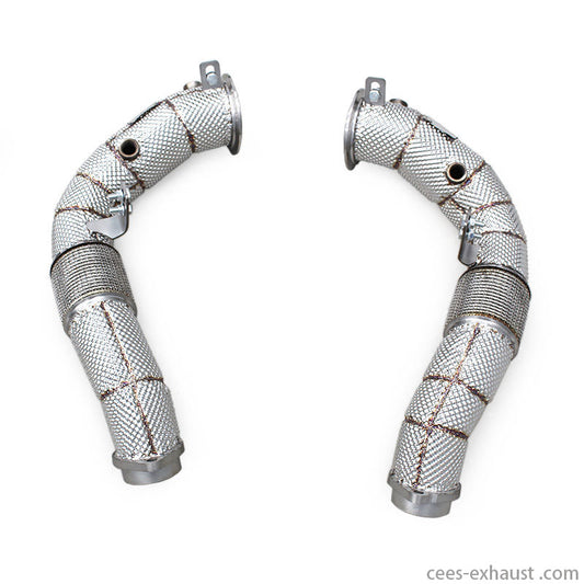 BMW X5M/X6M E70/E71 4.4TT 2010-2014 Stainless Steel Heat shield Downpipe Exhaust System