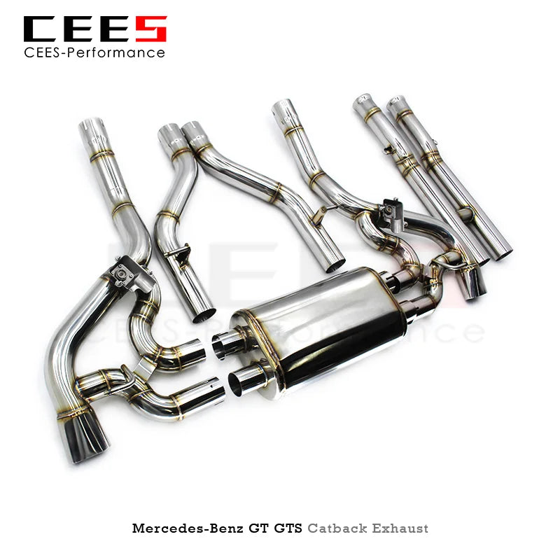 CEES Performance Titanium Exhaust Pipe Muffler Escape Catback Exhaust System For Mercedes-Benz AMG GT/GTS(C190) 4.0T2014-2023