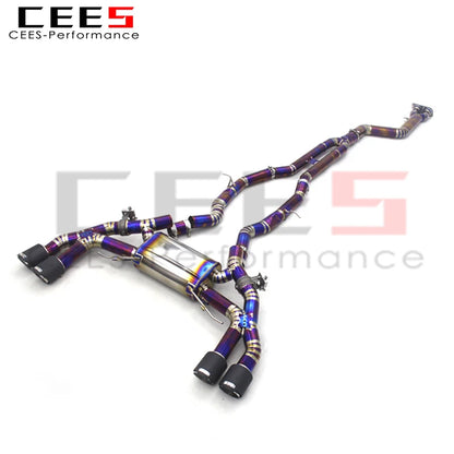 CEES Customized Plating gold Stainless Steel Valvetronic Catback Muffler Exhaust Pipes For BMW X3M/X4M F97/F98 3.0T 2019-2023