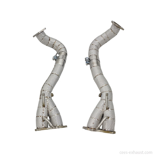 Porsche 718 Cayman GT4 / GTS / Spyder 4.0L Downpipe Exhaust System in stock