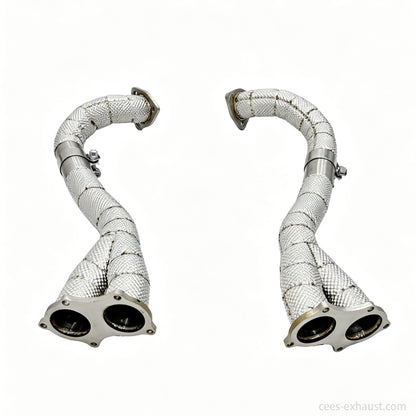 Porsche 718 Cayman GT4 / GTS / Spyder 4.0L Downpipe Exhaust System in stock