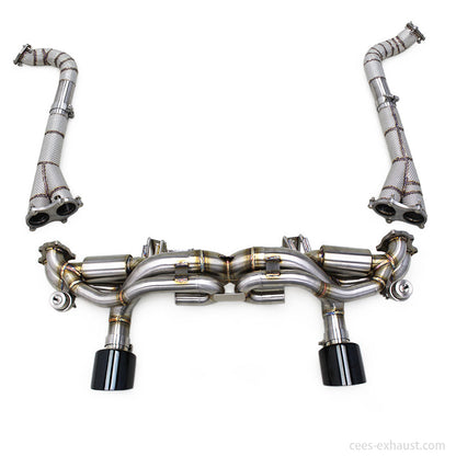 cees Valve Catback Exhaust Pipes for Porsche 718 Cayman GT4 4.0L 2024 SS304 Stainless Steel Tuning Car Exhaust Escape System