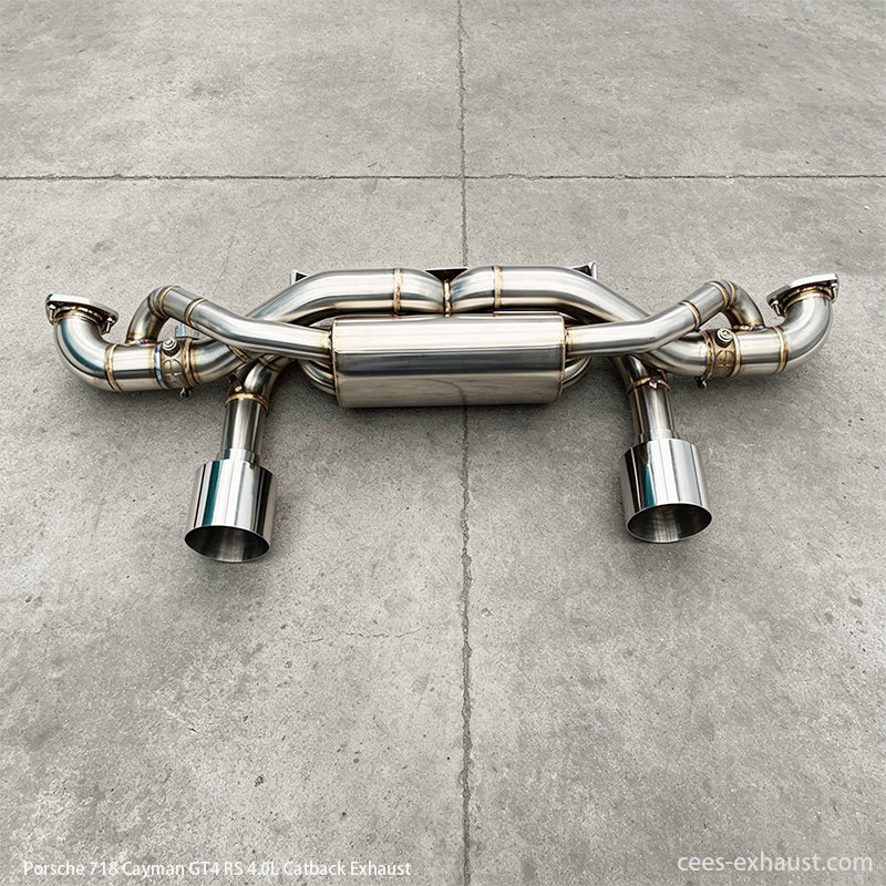 Porsche 718 Cayman GT4 RS / Spyder RS Valved Sport Exhaust System with Muffler