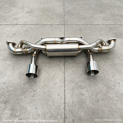 Porsche 718 Cayman GT4 RS / Spyder RS Valved Sport Exhaust System with Muffler