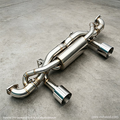 Porsche 718 Cayman GT4 RS / Spyder RS Valved Sport Exhaust System with Muffler