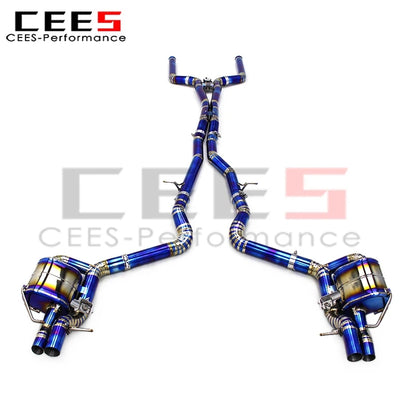 CEES Catback Exhaust For Mercedes-Benz E63 AMG W213 4.0TT 2018-2023 Exhaust Pipe Valve Muffler Stainless Steel/Titanium Exhaust System