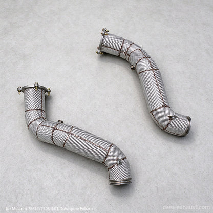 McLaren 750S / 765LT 4.0T Heat Shield Downpipe Exhaust System (2020+)