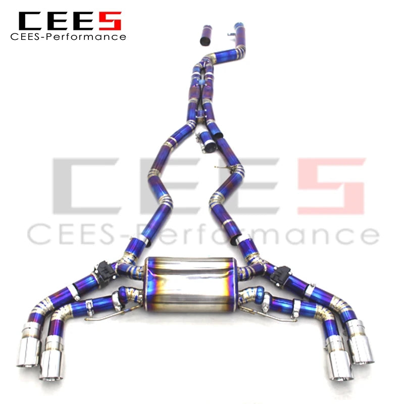 CEES Catback Exhaust System for BMW M240/M240i B58 3.0T 2017-2023 Performance Valvetronic Exhaust Pipe Titanium/Stainless Steel Muffler with valves