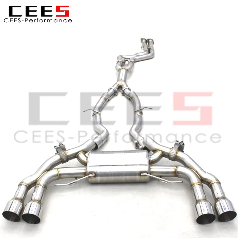 CEES Customized Plating gold Stainless Steel Valvetronic Catback Muffler Exhaust Pipes For BMW X3M/X4M F97/F98 3.0T 2019-2023