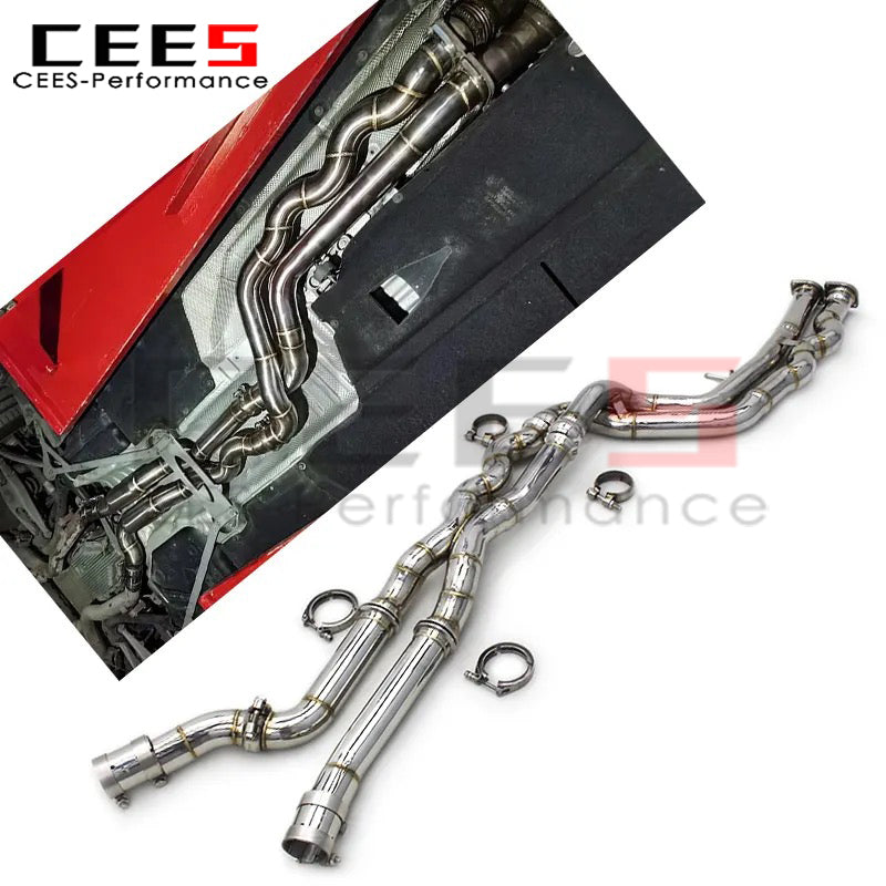 CEES Factory competitive price hot sale Equal length Mid pipe For BMW M3/M4 F80 F82 F83 S55 3.0T 2014-2019 Stainless Steel