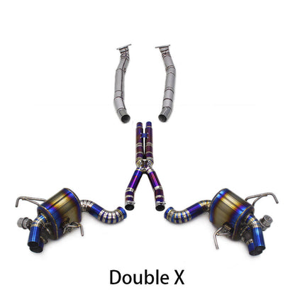 CEES Catback Exhaust X Pipe Downpipe For Ferrari California 4.3L 2009-2014 Racing Titanium Escape Exhaust Pipe Muffler Valved Sport Exhaust System