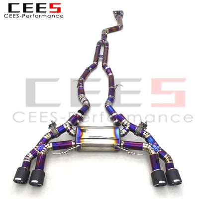 CEES Customized Plating gold Stainless Steel Valvetronic Catback Muffler Exhaust Pipes For BMW X3M/X4M F97/F98 3.0T 2019-2023