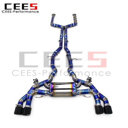 CEES Customized Plating gold Stainless Steel Valvetronic Catback Muffler Exhaust Pipes For BMW X3M/X4M F97/F98 3.0T 2019-2023