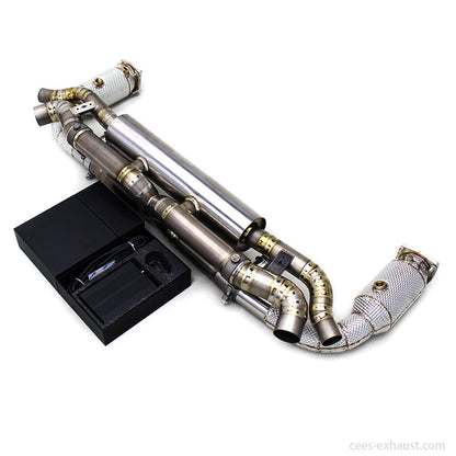 CEES Catback Exhaust System Exhaust Downpipe with catalyst For Porsche 911 991/991.1/991.2 Turbo S 3.8 Exhaust Pipe Muffler