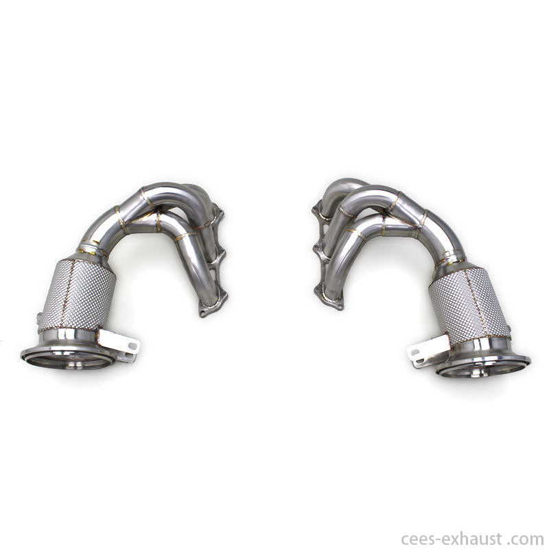 CEES Exhaust manifold Catalytic converter For Porsche 911 992 GT3 4.0 2017-2024 without catalyst Catless downpipe Exhaust Pipe