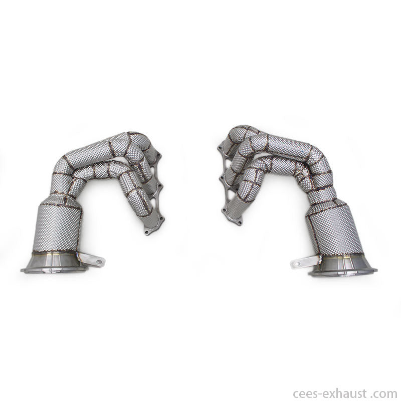 CEES Exhaust manifold Catalytic converter For Porsche 911 992 GT3 4.0 2017-2024 without catalyst Catless downpipe Exhaust Pipe