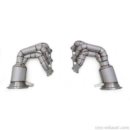 CEES Exhaust manifold Catalytic converter For Porsche 911 992 GT3 4.0 2017-2024 without catalyst Catless downpipe Exhaust Pipe