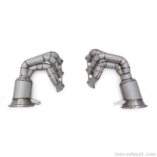 CEES Exhaust manifold Catalytic converter For Porsche 911 992 GT3 4.0 2017-2024 without catalyst Catless downpipe Exhaust Pipe