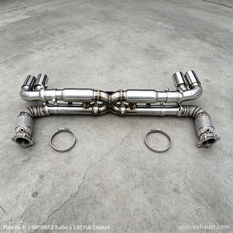Porsche 911 997/997.2 Turbo S 3.8T Valved Sport Exhaust System（with TIP）