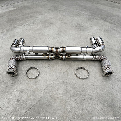 Porsche 911 997/997.2 Turbo S 3.8T Valved Sport Exhaust System（with TIP）
