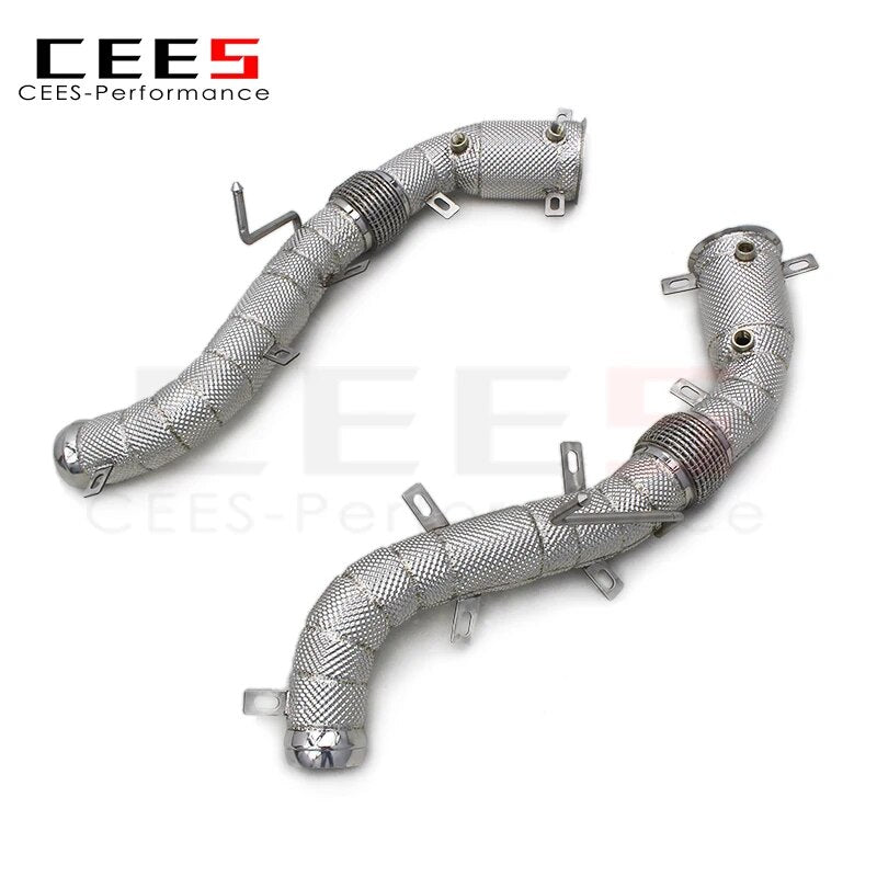 CEES 304Stainless Steel Catless Exhaust pipe Heat Shield Downpipe For Mclaren 650S/600LT/P1 2013-2019 Catless Downpipe