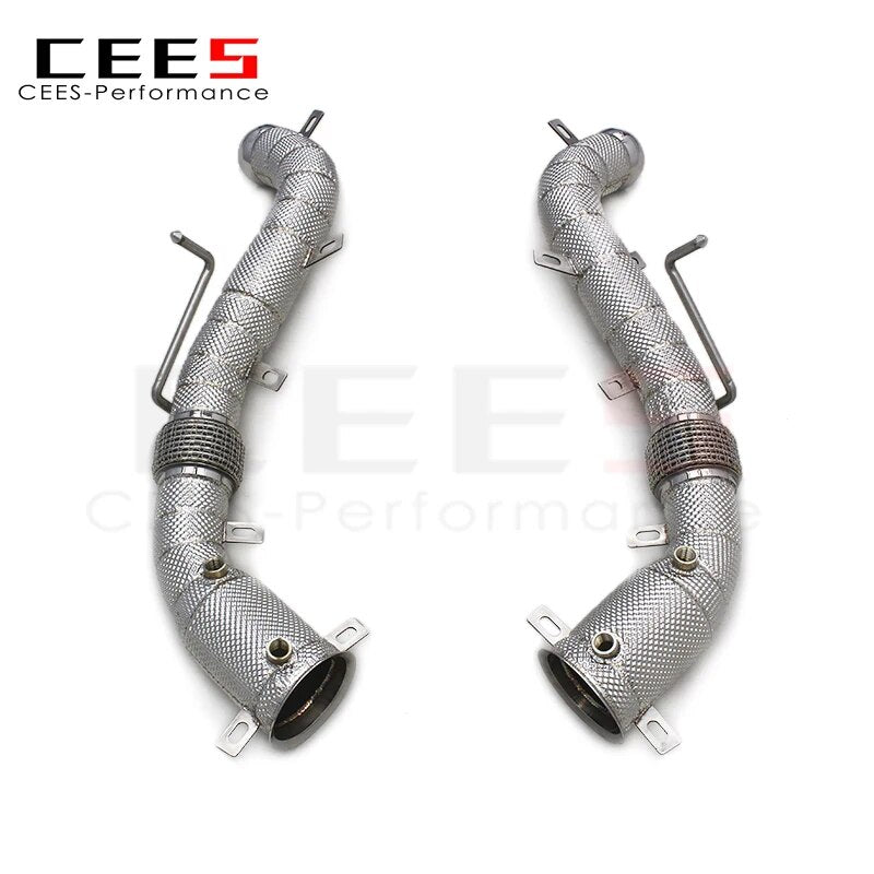 CEES 304Stainless Steel Catless Exhaust pipe Heat Shield Downpipe For Mclaren 650S/600LT/P1 2013-2019 Catless Downpipe