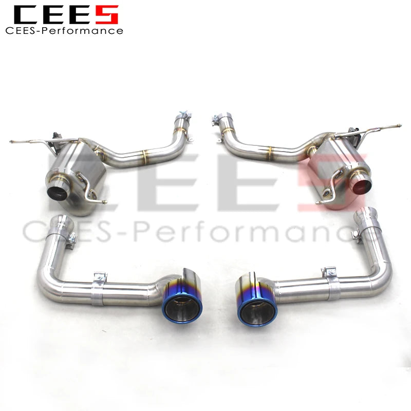 CEES 304ss Axle Exhaust with Blue Tips Tuning Auto Parts For Maserati Gran Turismo/GT Upgrade MC Style 2007-2021