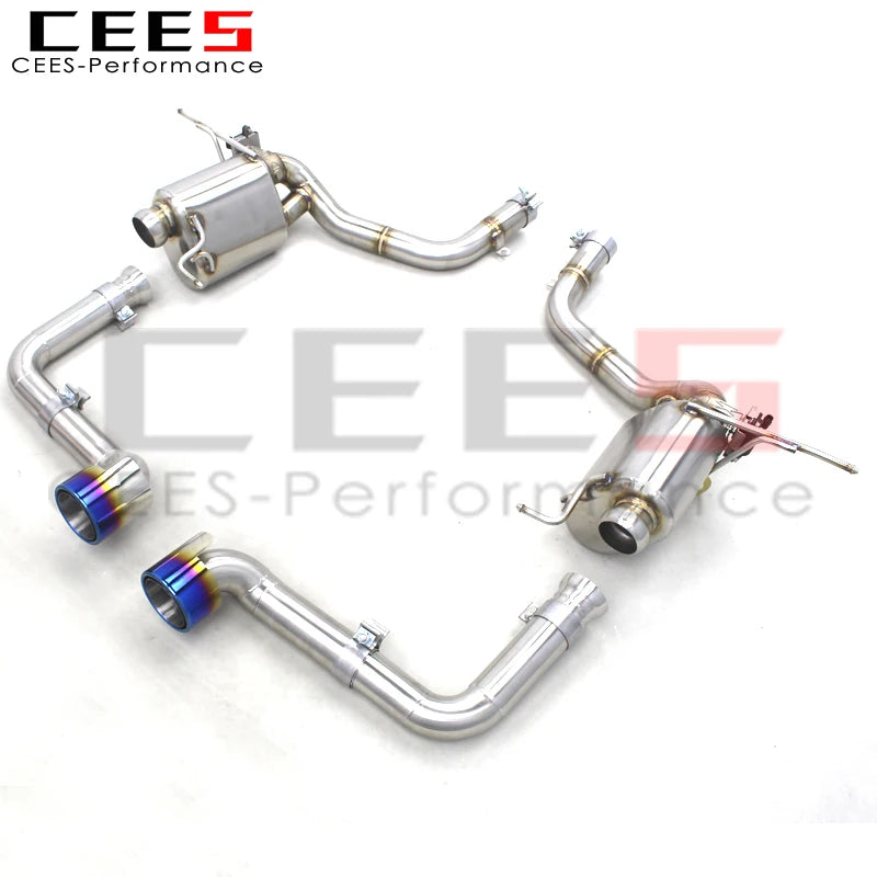 CEES 304ss Axle Exhaust with Blue Tips Tuning Auto Parts For Maserati Gran Turismo/GT Upgrade MC Style 2007-2021