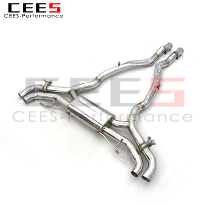 CEES Axle Exhaust System For BMW X5 G05 4.4T 2019-2023 Racing Escape Exhaust Pipe Muffler 304 Stainless Steel