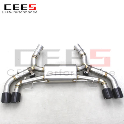 CEES Axle System Valved Exhaust pipes For BMW M550/M550i G30/N63 4.4TT 2017-2022 Stainless Steel Rear Section Exhaust