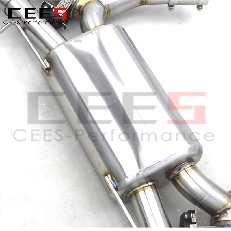 CEES Axle System Valved Exhaust pipes For BMW M550/M550i G30/N63 4.4TT 2017-2022 Stainless Steel Rear Section Exhaust