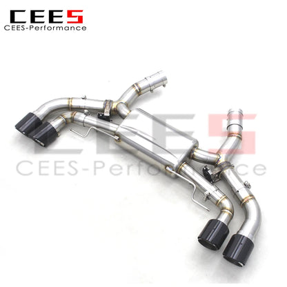 CEES Axle System Valved Exhaust pipes For BMW M550/M550i G30/N63 4.4TT 2017-2022 Stainless Steel Rear Section Exhaust