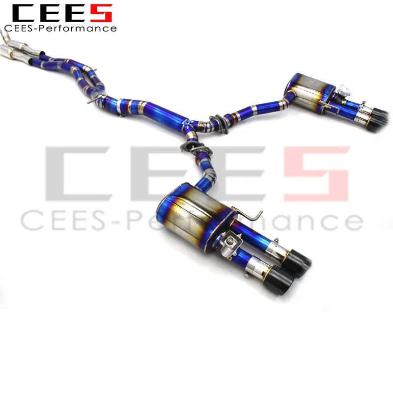 CEES Catback Exhaust Downpipe For Audi S4 S5 B9 3.0T 2019-2023 Titanium alloy Exhaust valve control Exhaust System