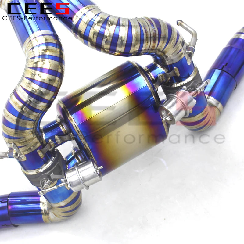 CEES Catback Exhaust Downpipe For Mclaren 540/540C 3.8 2015+ Car Exhaust System Titanium Exhaust Pipe and  Downpipe