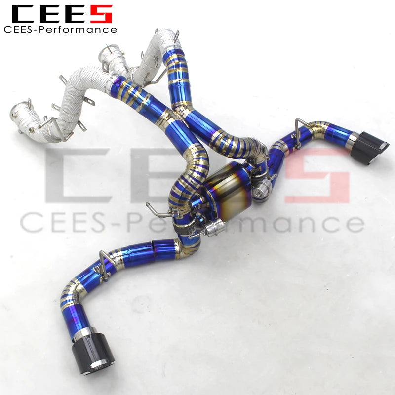 CEES Catback Exhaust Downpipe For Mclaren 540/540C 3.8 2015+ Car Exhaust System Titanium Exhaust Pipe and  Downpipe