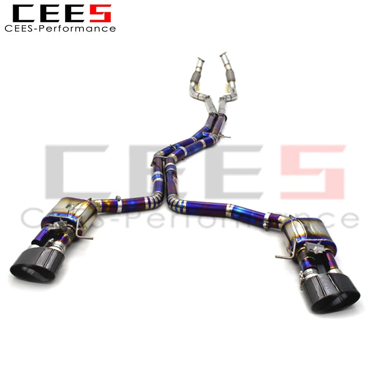 CEES Catback Exhaust For AUDI RS6 4.0T 2013-2018 High Performance Titanium Straight Exhaust Pipe Muffler Exhaust Downpipe