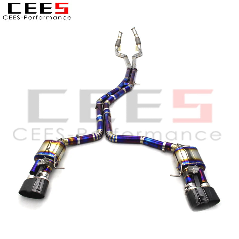 CEES Catback Exhaust For AUDI RS6 4.0T 2013-2018 High Performance Titanium Straight Exhaust Pipe Muffler Exhaust Downpipe