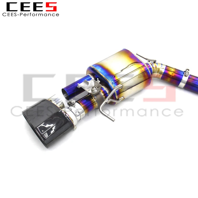 CEES Catback Exhaust For AUDI RS6 4.0T 2013-2018 High Performance Titanium Straight Exhaust Pipe Muffler Exhaust Downpipe