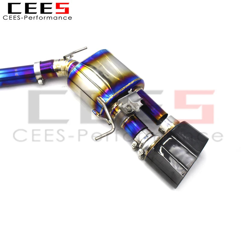 CEES Catback Exhaust For AUDI RS6 4.0T 2013-2018 High Performance Titanium Straight Exhaust Pipe Muffler Exhaust Downpipe