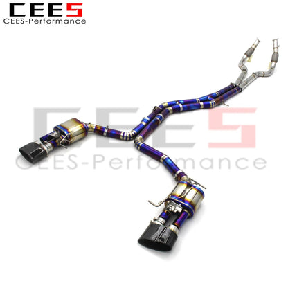 CEES Catback Exhaust For AUDI RS6 4.0T 2013-2018 High Performance Titanium Straight Exhaust Pipe Muffler Exhaust Downpipe