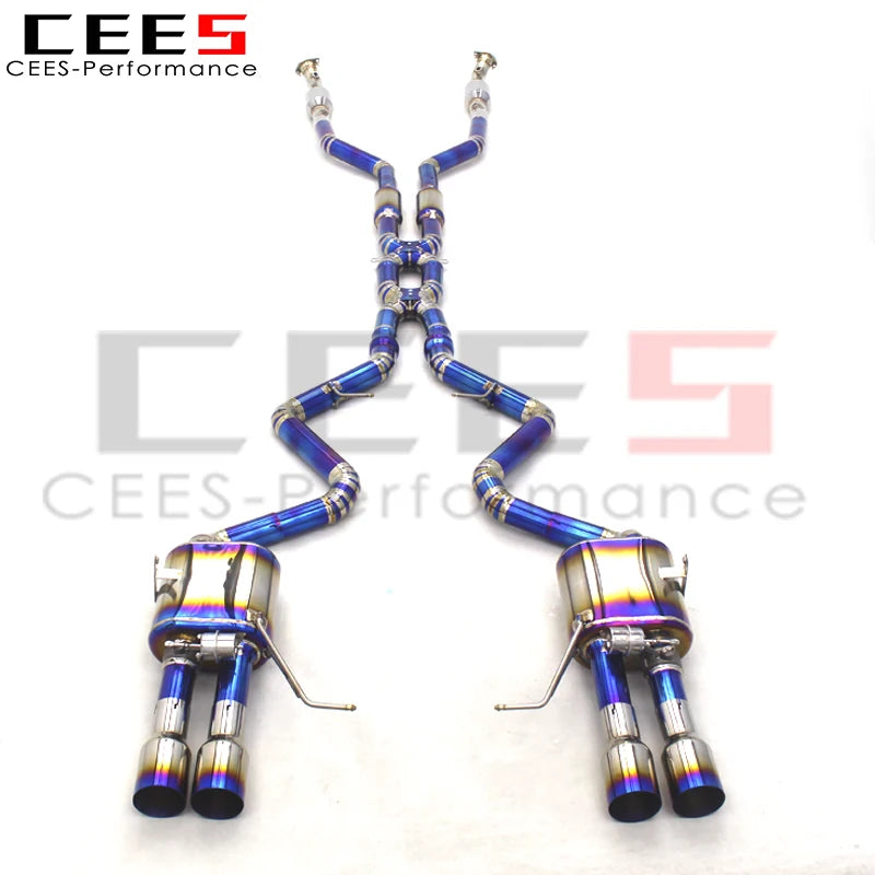 CEES Catback Exhaust  For BMW M3 E90/E92/E93 4.0L 2007-2013 Titanium Mid pipe with catalyst Muffler Escape Car Exhaust System