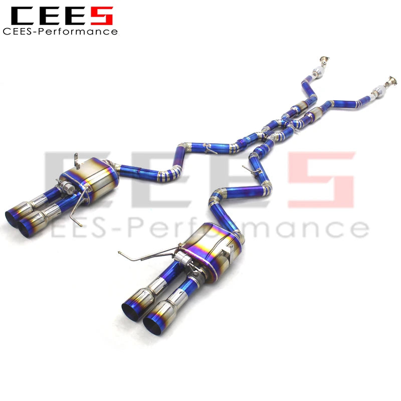 CEES Catback Exhaust  For BMW M3 E90/E92/E93 4.0L 2007-2013 Titanium Mid pipe with catalyst Muffler Escape Car Exhaust System