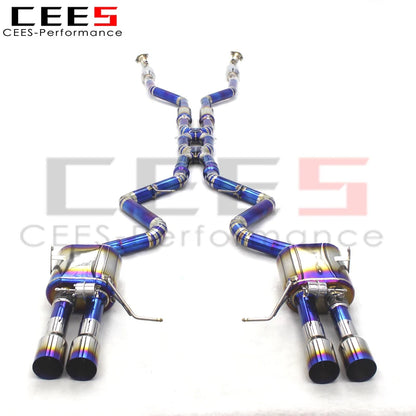 CEES Catback Exhaust  For BMW M3 E90/E92/E93 4.0L 2007-2013 Titanium Mid pipe with catalyst Muffler Escape Car Exhaust System