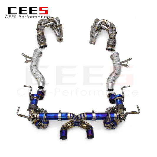 CEES Catback Exhaust For Ferrari 458 V8 4.5 2013-2016 Titanium Full exhaust Exhaust manifold escape