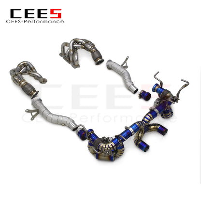 CEES Catback Exhaust For Ferrari 458 V8 4.5 2013-2016 Titanium Full exhaust Exhaust manifold escape